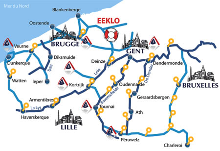 Hausboot-Region Flandern - Belgien