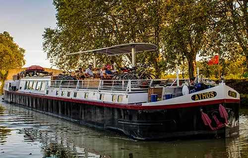 Hotelschiff 'Athos' auf dem Canal de Midi