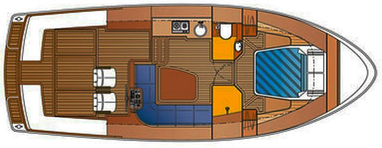 Hausboot Bravoure 34 Cabrio - Plan